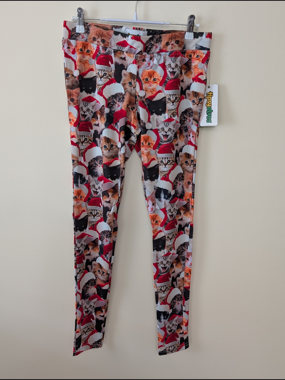 Tipsy Elves Women's Christmas Cat/ Kitten Leggings Size Small NWT